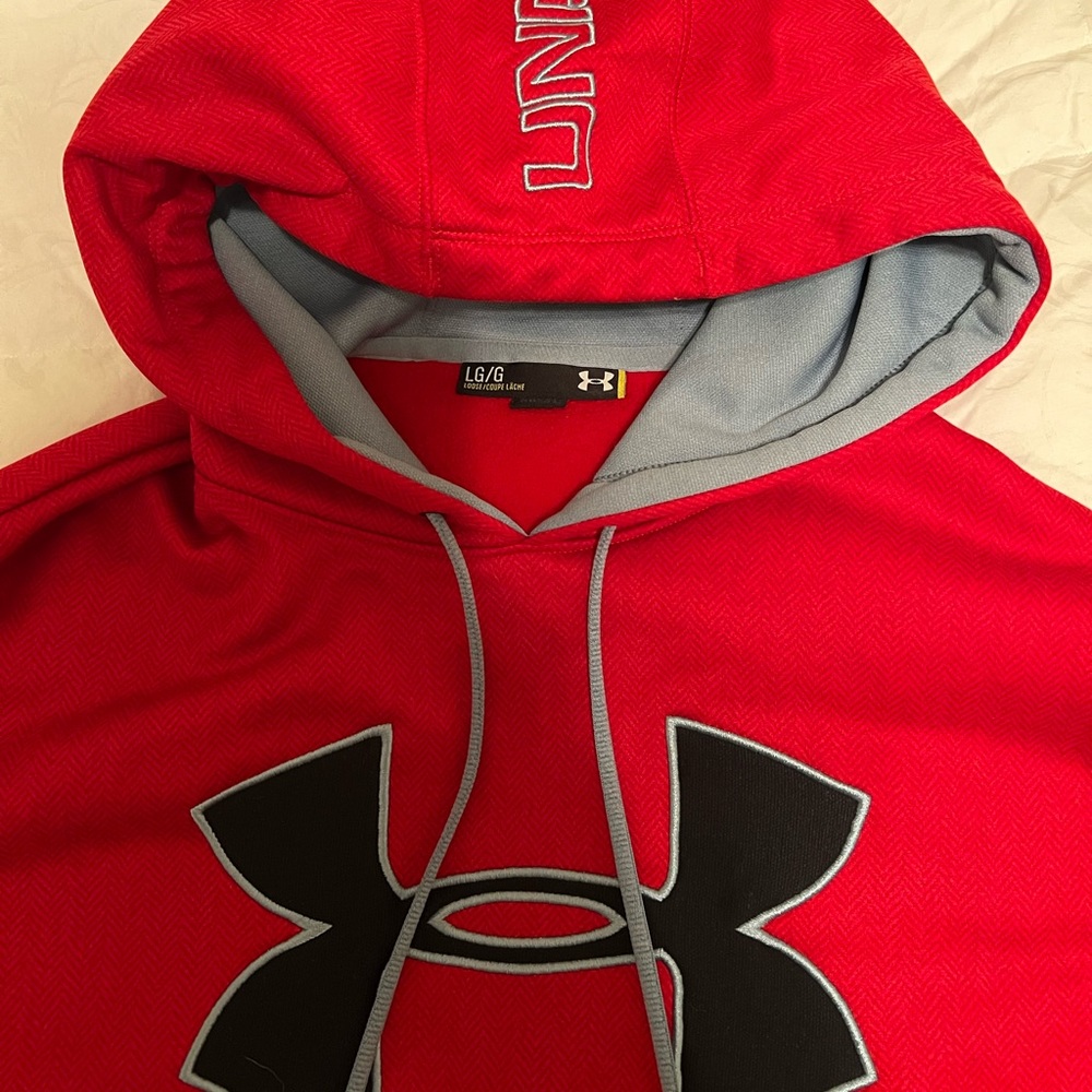 Under Armour Mens Red Hoodie (Large)